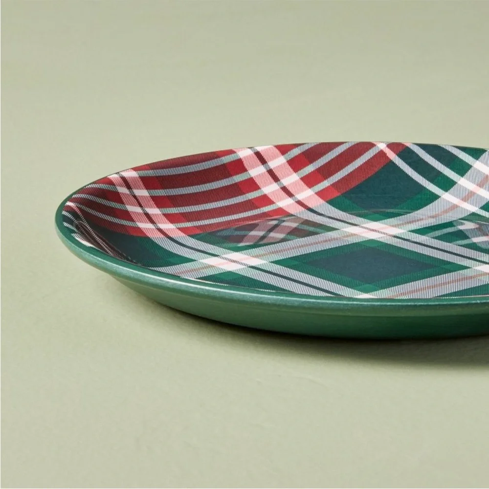 8.5” 4pk Melamine Salad Plates Signature Plaid - Hearth & Hand™ with Magnolia